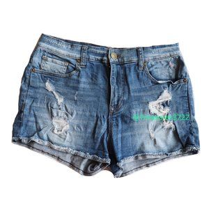 Shorts Express Blue Jeans Distressed Cutoff Jean Shorts Size 8